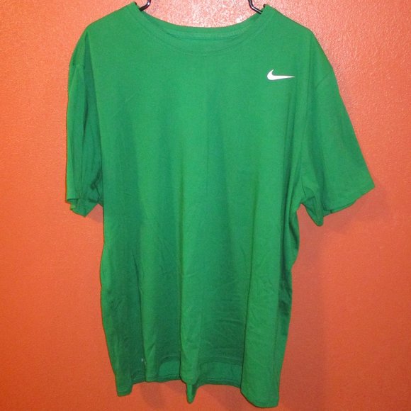 Nike Men XX Large Green White Swoosh Chest Outdoors Short Sleeve Shirt - Picture 5 of 7